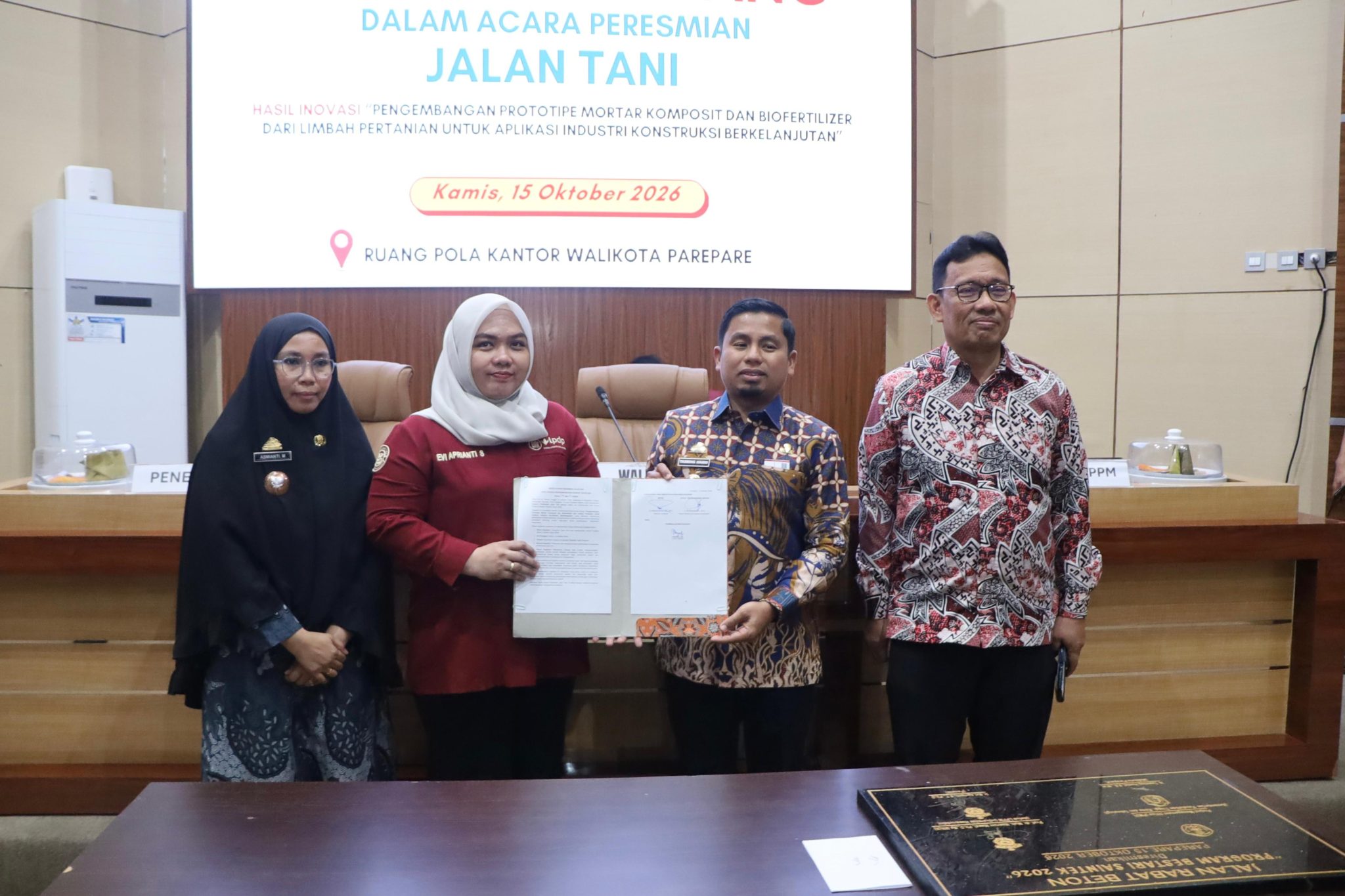 Limbah Pertanian Jadi Jalan Beton, Tasming Minta Uji Teknis