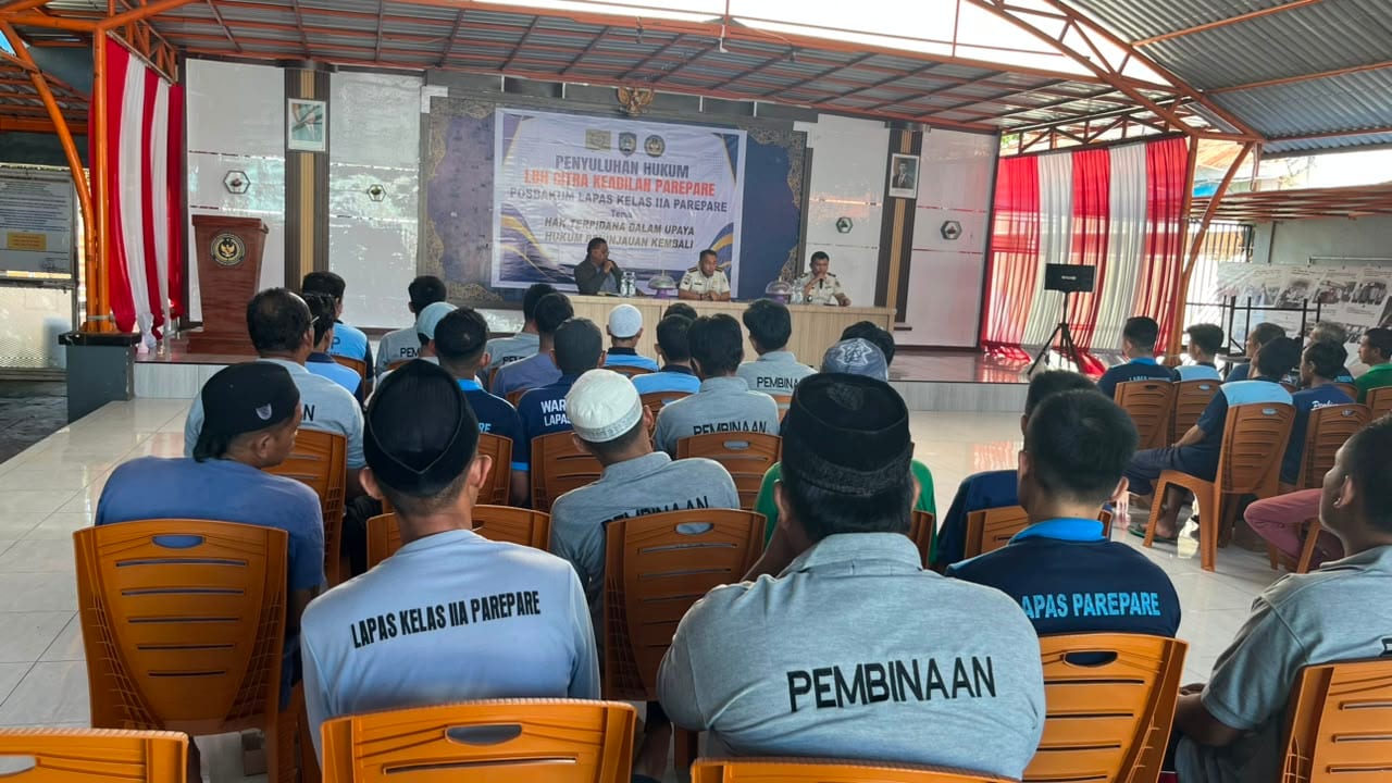 Posbakum Lapas Parepare Gelar Penyuluhan Hukum tentang Hak Terpidana dalam Upaya Hukum Peninjauan Kembali