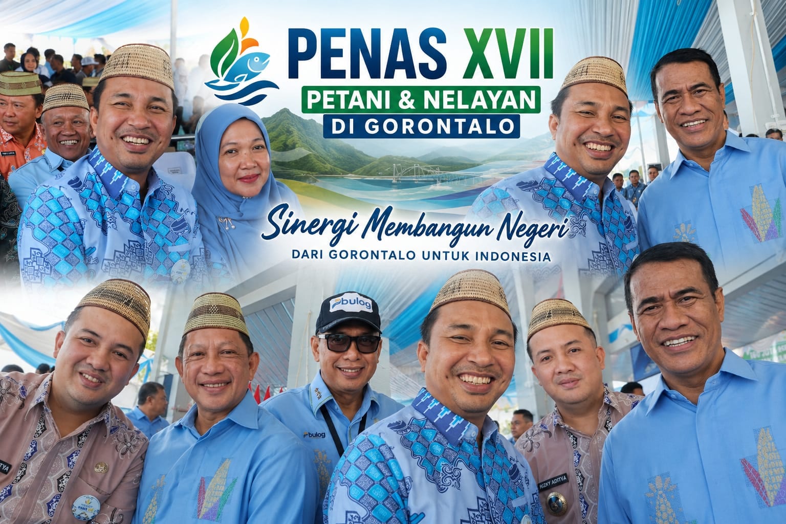 Kenakan Upia Karanji, Bupati Luwu Utara Tampil Kompak Bareng Mendagri dan Mentan di PENAS XVII Gorontalo