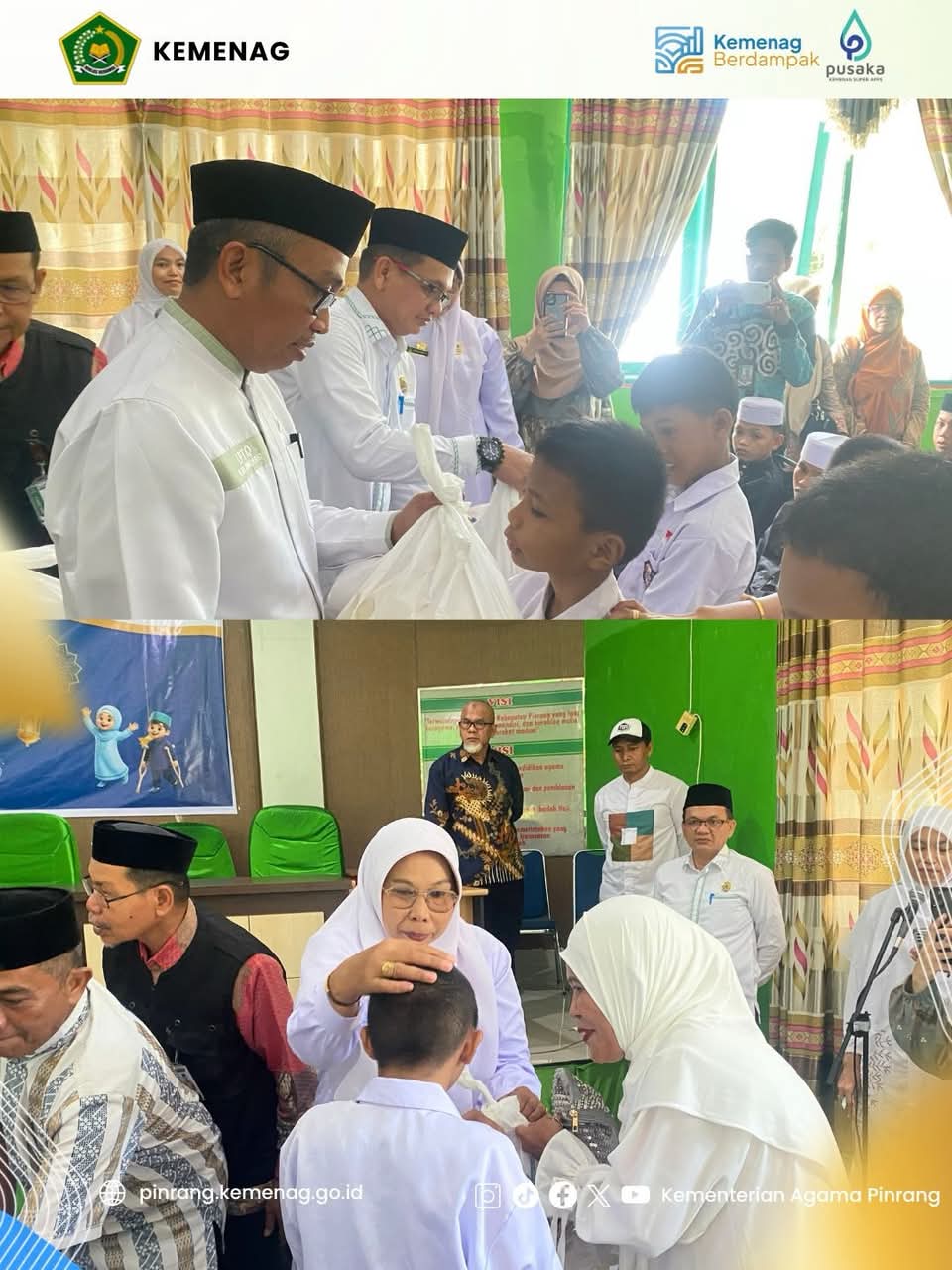 Muharram Penuh Berkah, Kemenag Pinrang Santuni 200 Anak Yatim dan Disabilitas