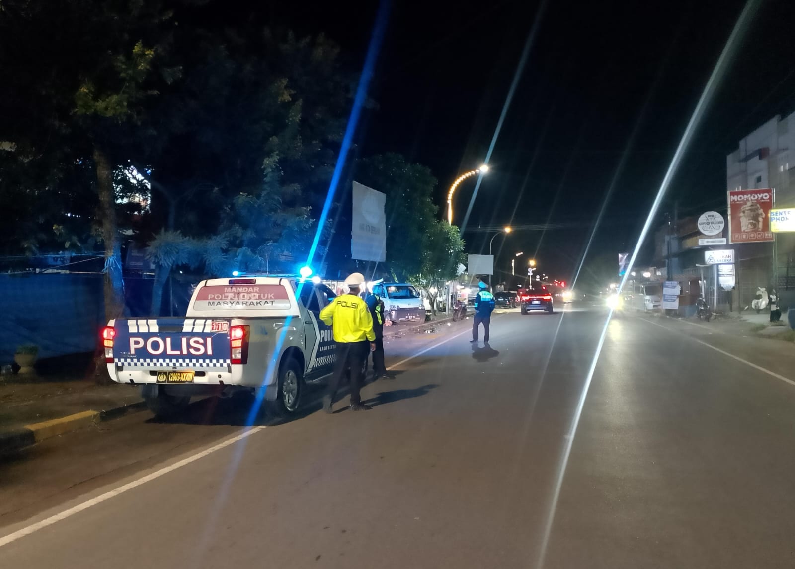 Blue Light Patrol Satlantas Polres Polman, Langkah Preventif Jaga Kamseltibcar Lantas