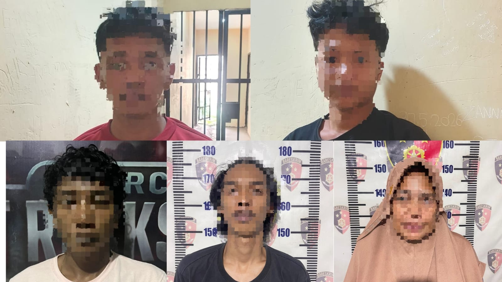 URC Satreskrim Polres Polman Amankan Dua Terduga Pelaku Curanmor, Tiga Terduga Penadah dan Sejumlah Barang Bukti