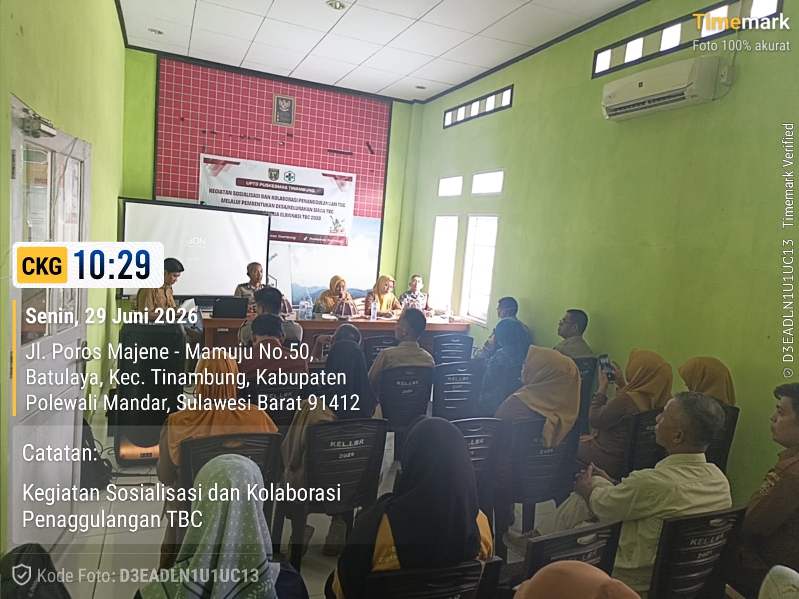 Kanit Binmas Hadiri Sosialisasi dan Kolaborasi Penanggulangan TBC Menuju Indonesia Eliminasi TBC 2030