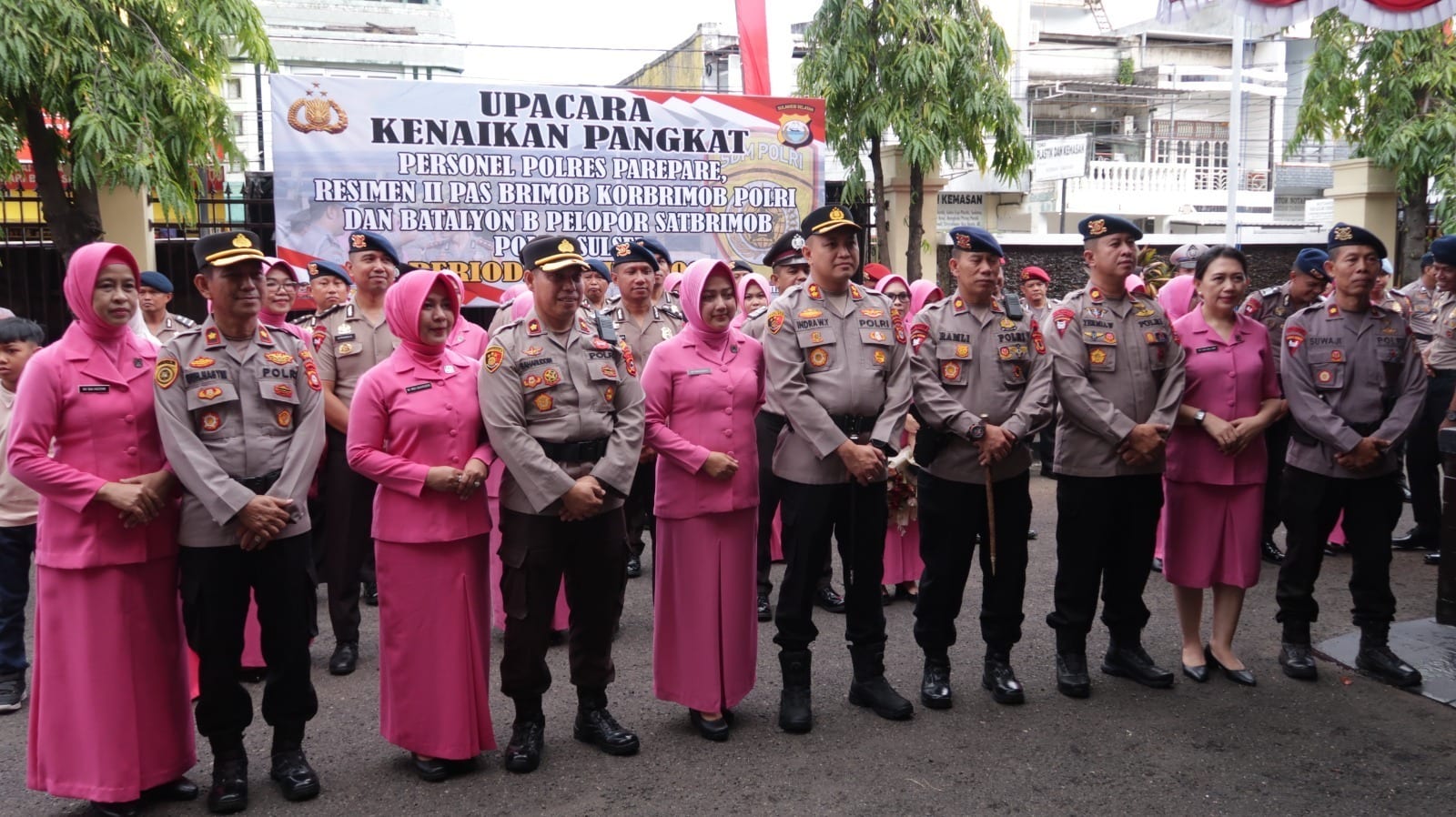 Kapolres Parepare Pimpin Upacara Korps Raport , 88 Personel Polri Resmi Naik Pangkat