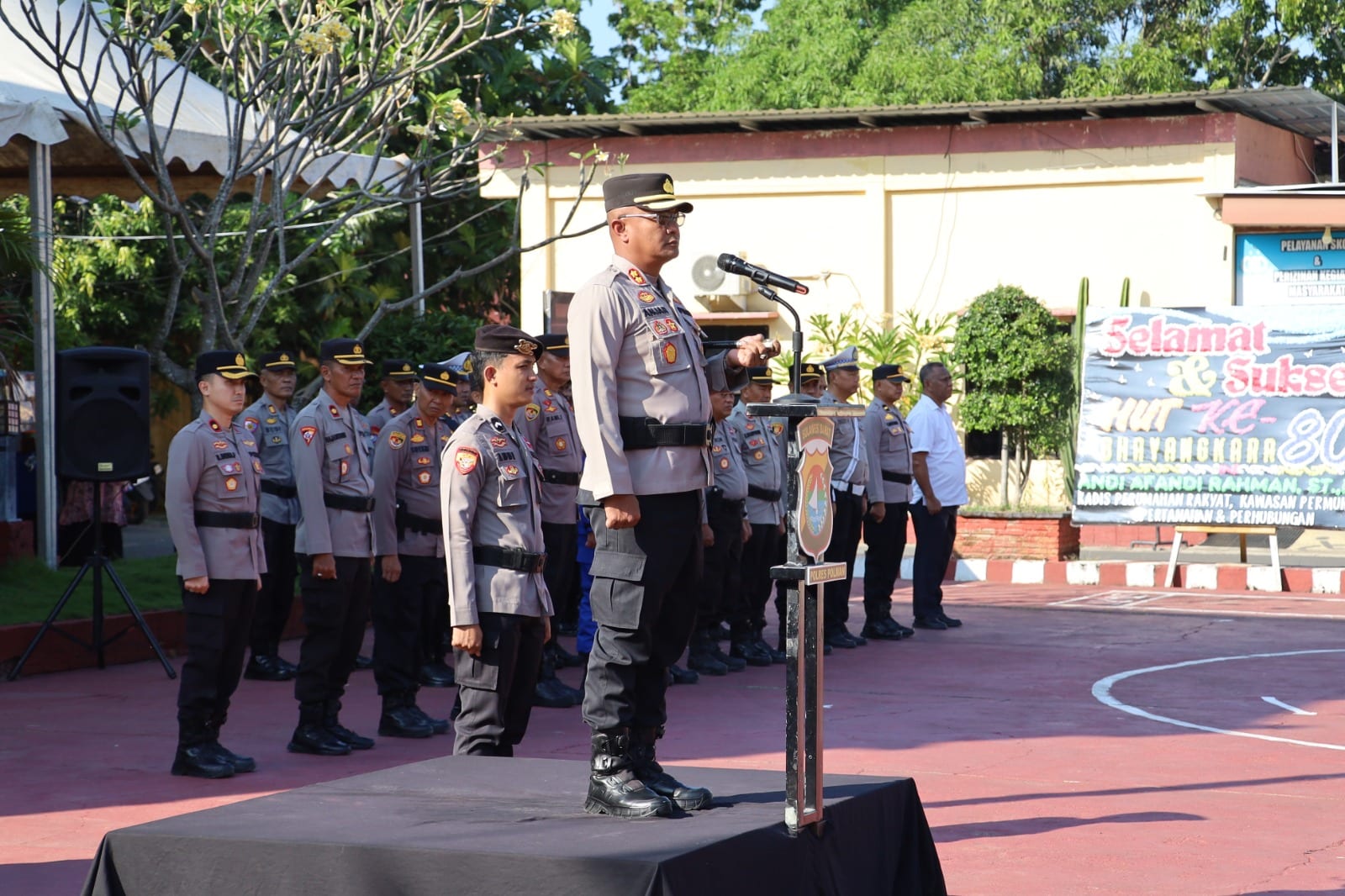 Kapolres Polewali Mandar Pimpin Upacara Korps Rapor Kenaikan Pangkat Periode 1 Juli 2026
