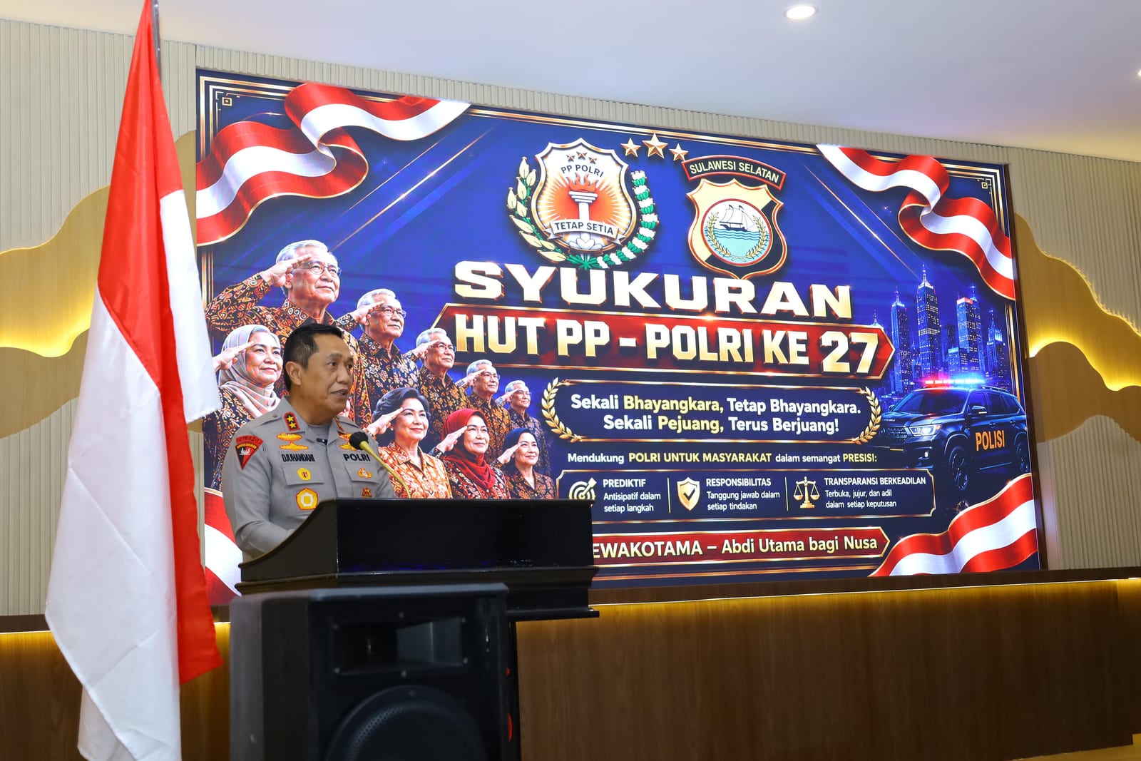 Kapolda Sulsel Hadiri Syukuran Peringatan HUT PP Polri ke-27 Tahun 2026