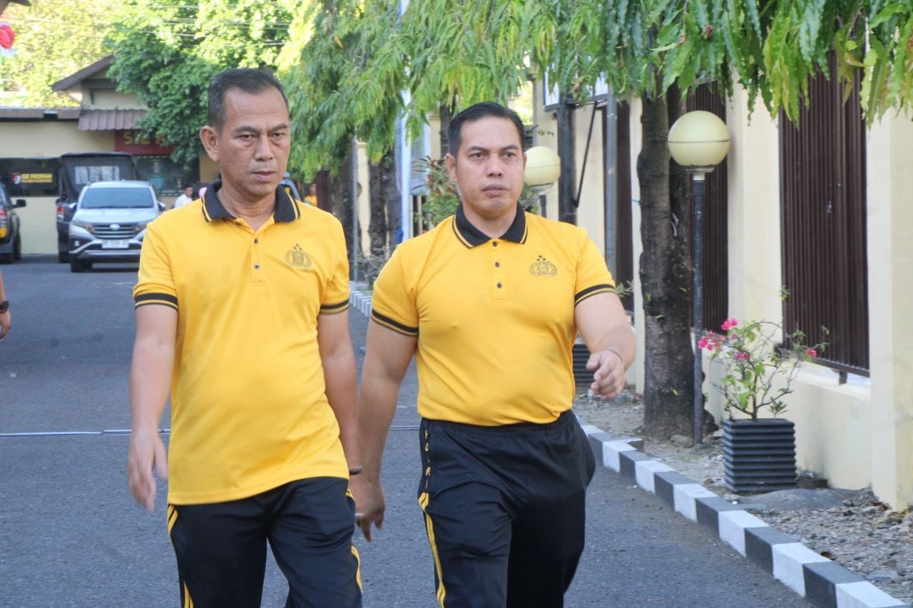 Waka Polres Parepare Pimpin Olahraga Pagi, Perkuat Imunitas dan Kekompakan Personel