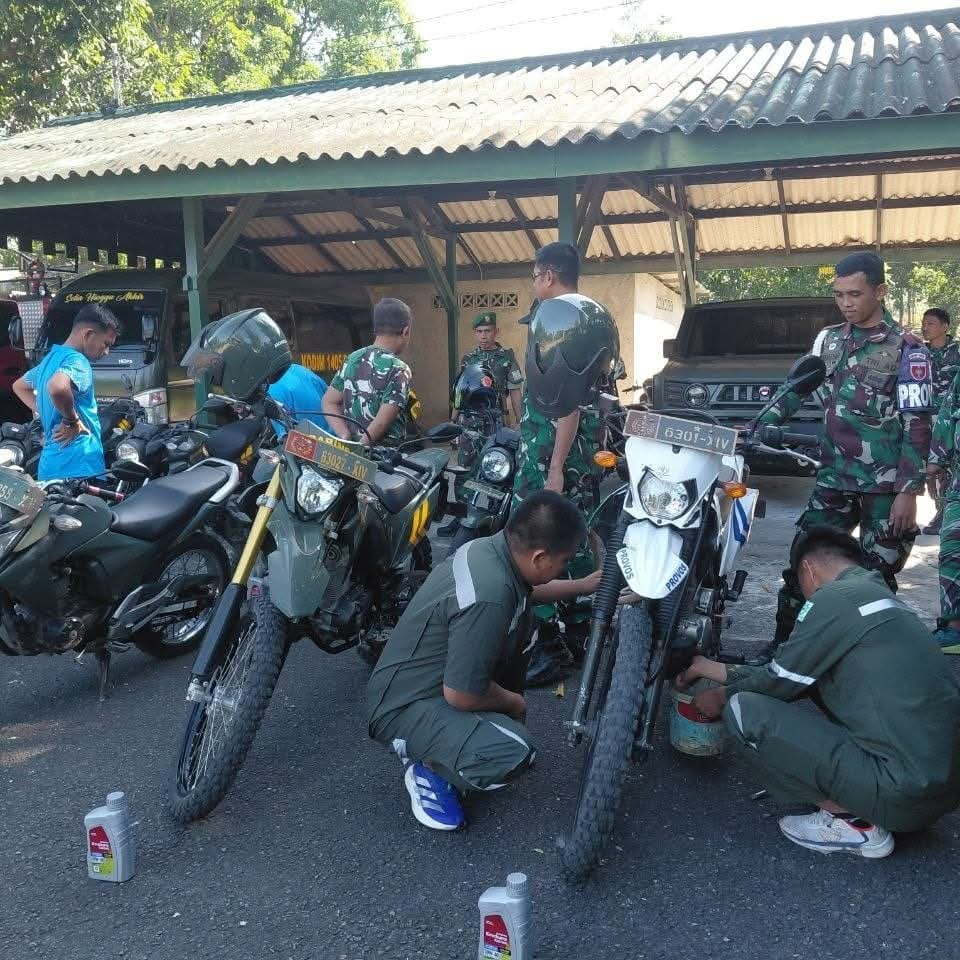Kodim 1405/Parepare Pastikan Kendaraan Dinas Tetap Prima Lewat Servis Berkala