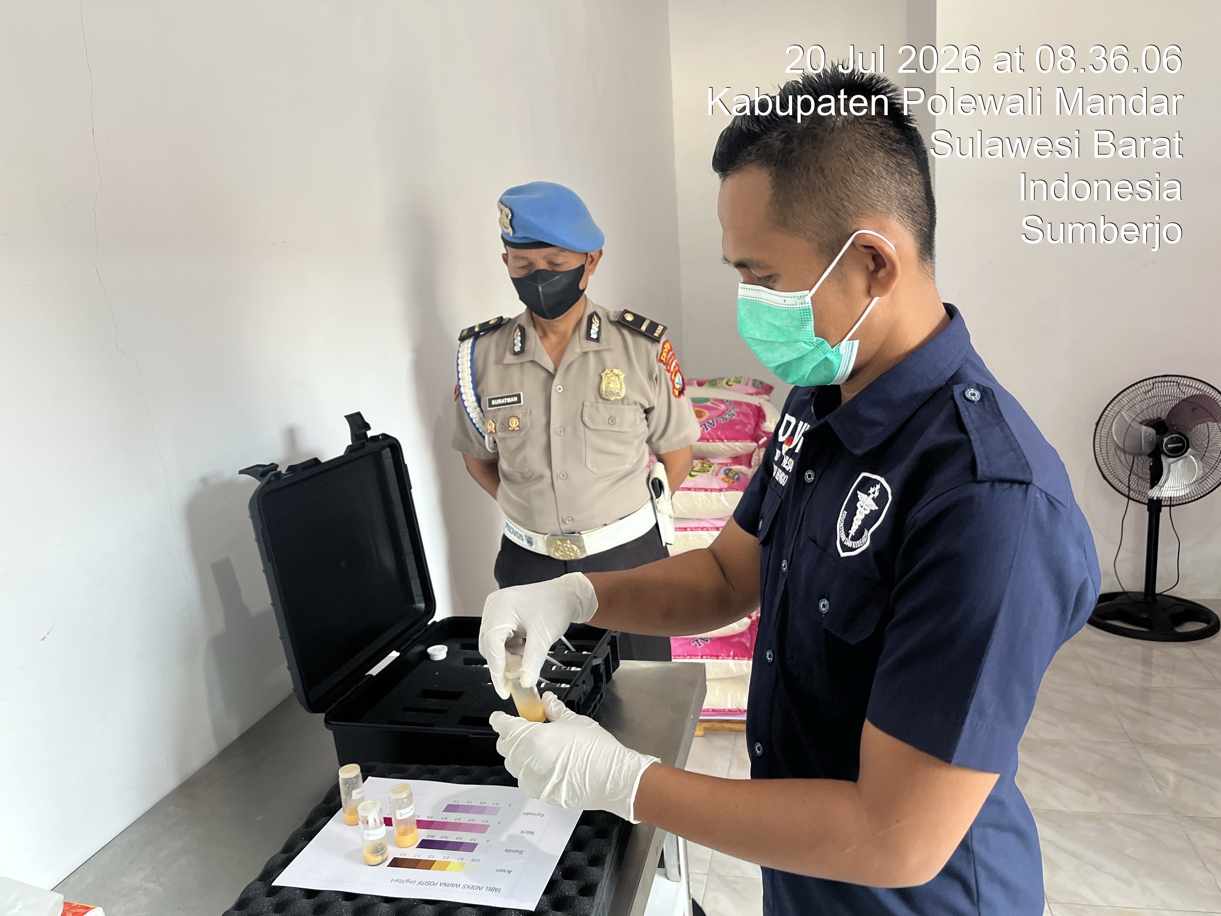 Sidokkes Polres Polman Pastikan Menu MBG SPPG Yayasan Kemala Bhayangkari Aman Dikonsumsi