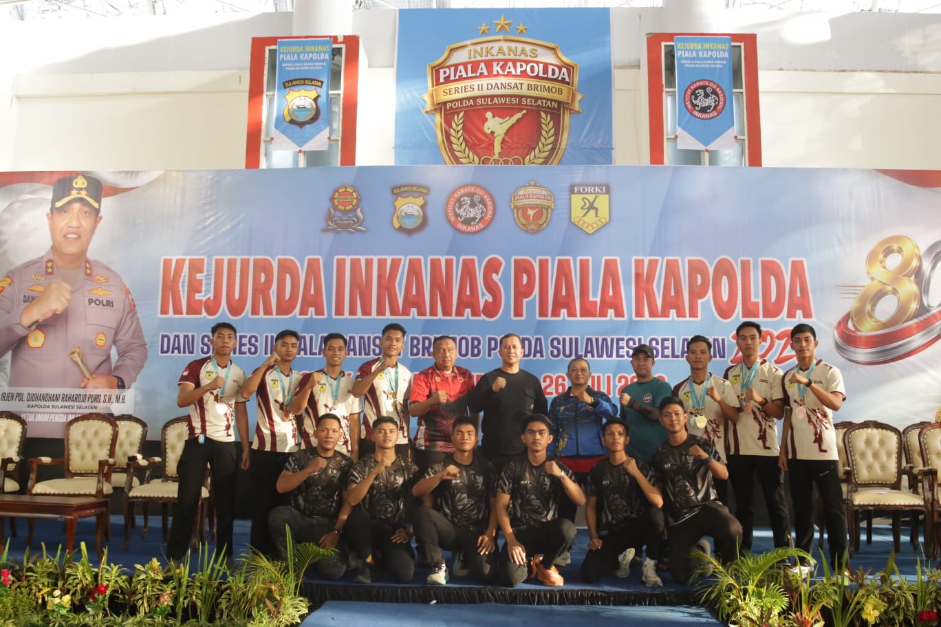 Sabet Medali di Kejurda Inkanas Piala Kapolda Sulsel, Tim Batalyon B Pelopor Ukir Prestasi
