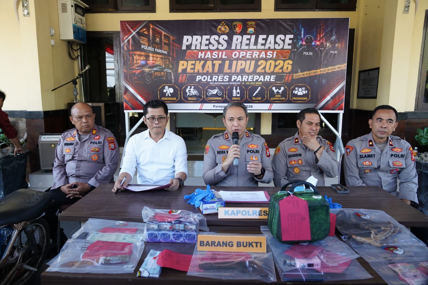 Polres Parepare Tuntaskan Empat Target Operasi, Ungkap 21 Kasus Kriminal