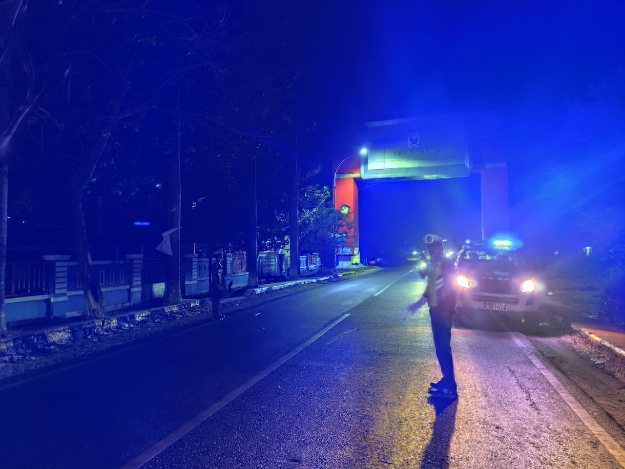 Patroli Blue Light Satlantas Polres Majene Sisir Jalan Trans Sulawesi, Persempit Ruang Gerak Pelaku Balap Liar dan Kriminalitas Jalanan