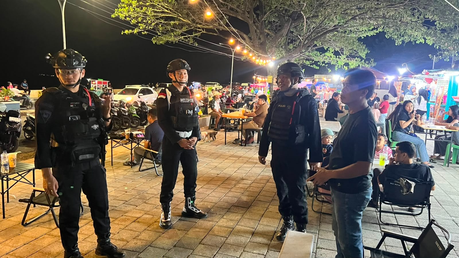 Brimob Sisir Kawasan Wisata Parepare, Ciptakan Rasa Aman bagi Pengunjung