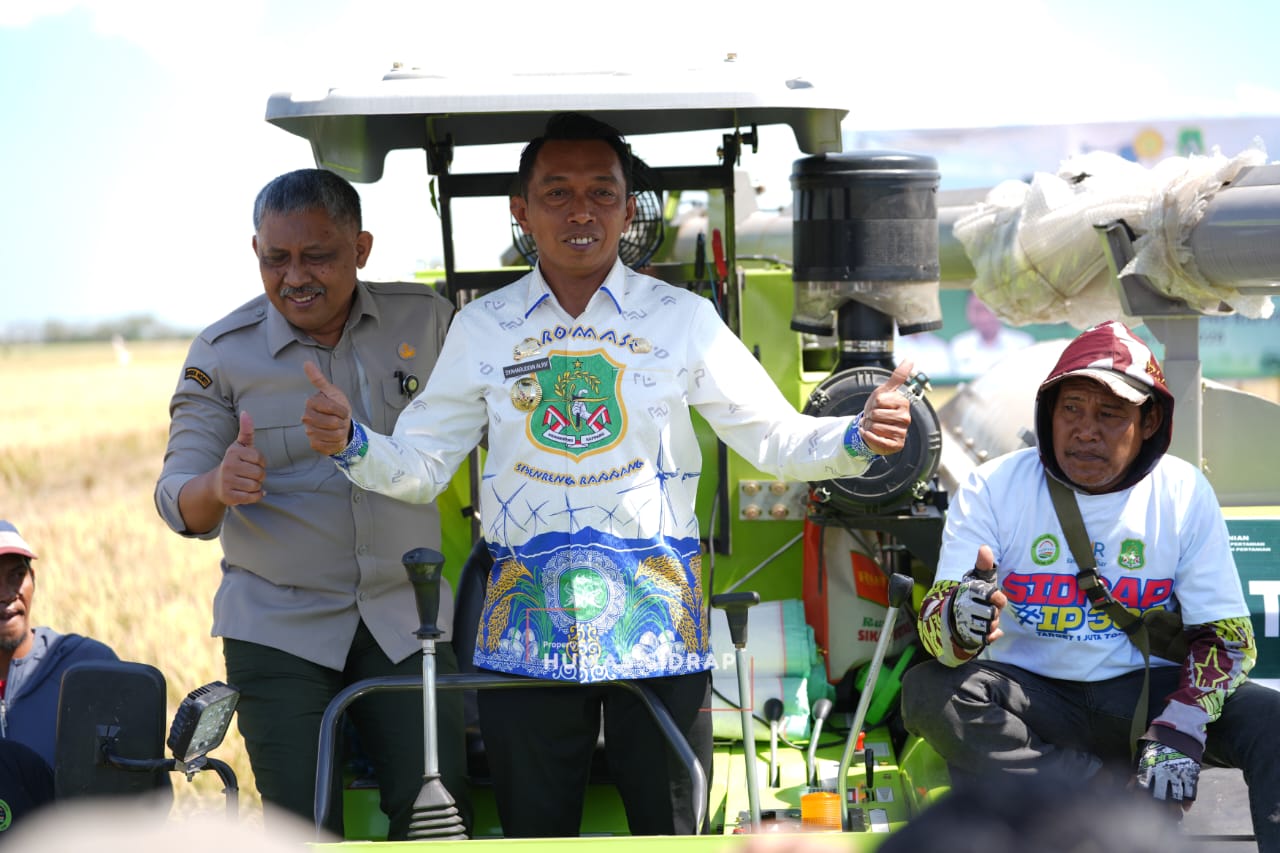 Panen PM-AAS Sidrap Lampaui Target, Produktivitas Tembus 11,2 Ton per Hektare