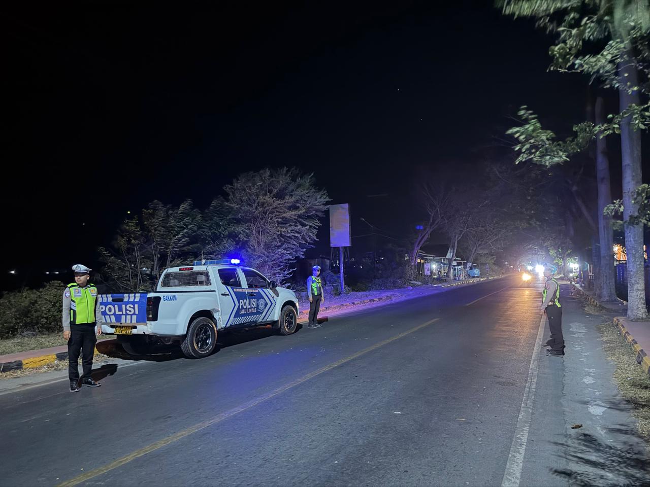 Patroli Blue Light Satlantas Polres Majene Sisir Jalur Trans Sulawesi, Cegah Balap Liar dan Tekan Angka Kecelakaan