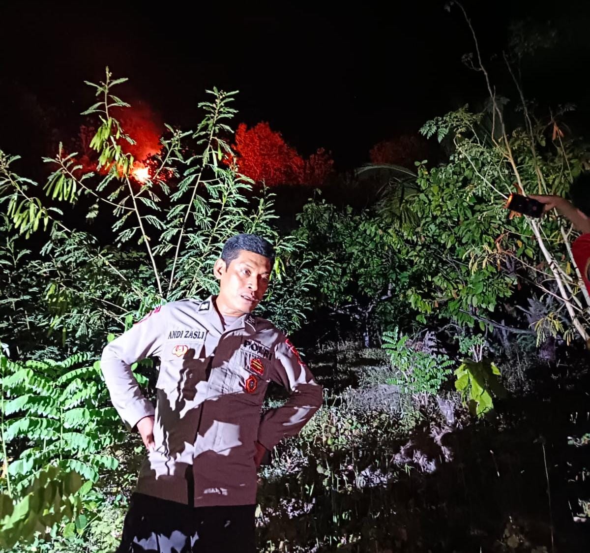 Kebakaran Lahan di Gunung Sosso Alu Polman, Polisi Pastikan Api Padam
