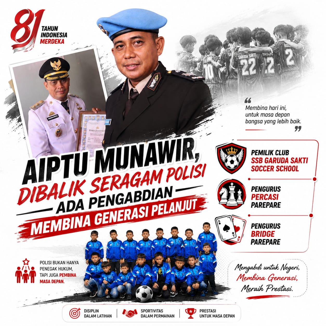 Anggota Propam Parepare Ini Punya Hati Lembut: Latih Anak Kampung Bisa Tampil Sampai Bali