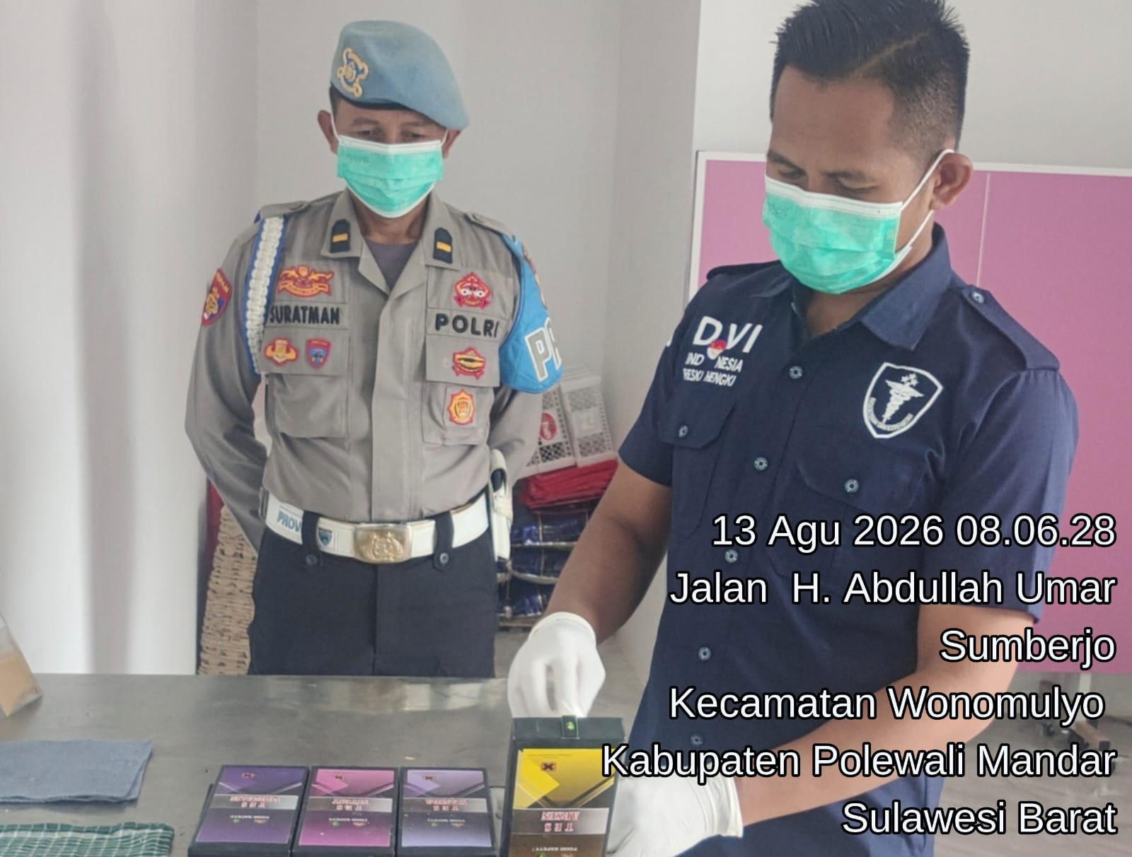 Sidokkes Polres Polman Pastikan Menu MBG Aman Dikonsumsi, Hasil Uji Negatif Zat Berbahaya