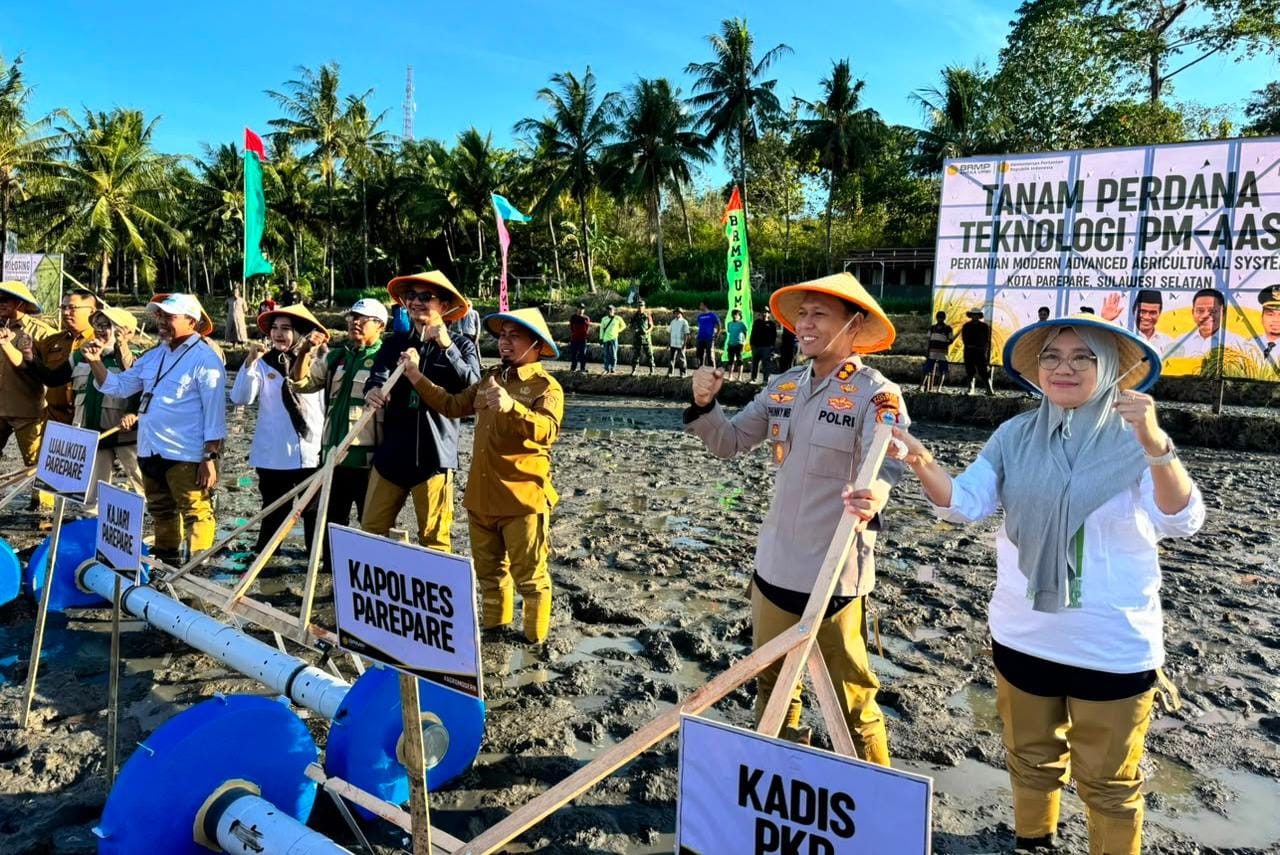 Polres Parepare Kawal Pertanian Modern, Dukung Penguatan Ketahanan Pangan