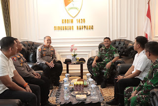 Kapolres Sidrap dan Dandim 1420 Perkuat Sinergi TNI-Polri Kawal Program Prioritas