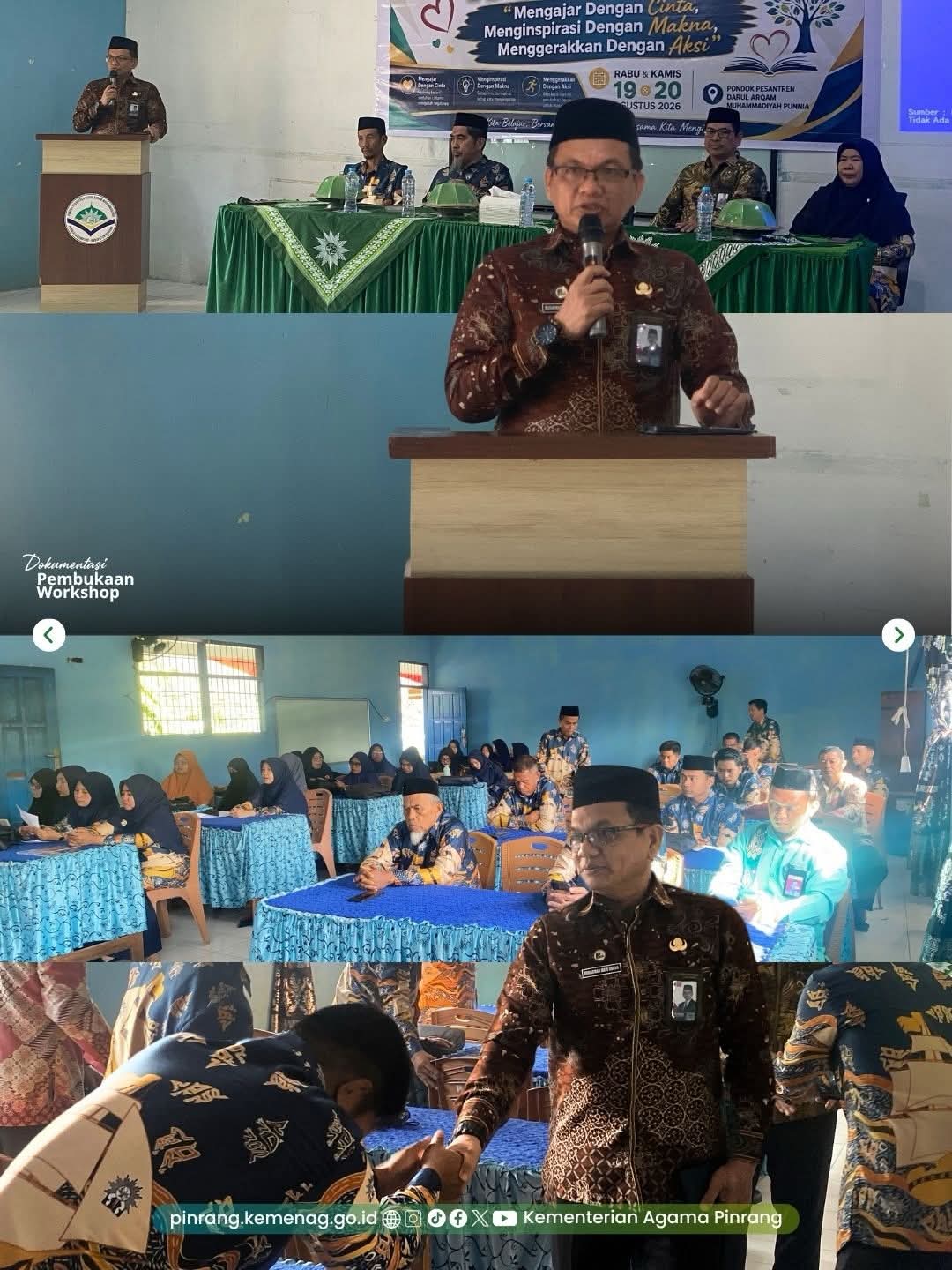 Pendidikan Tak Cukup Membuat Siswa Pintar, Kakan Kemenag Pinrang Tekankan Cinta dan Akhlak