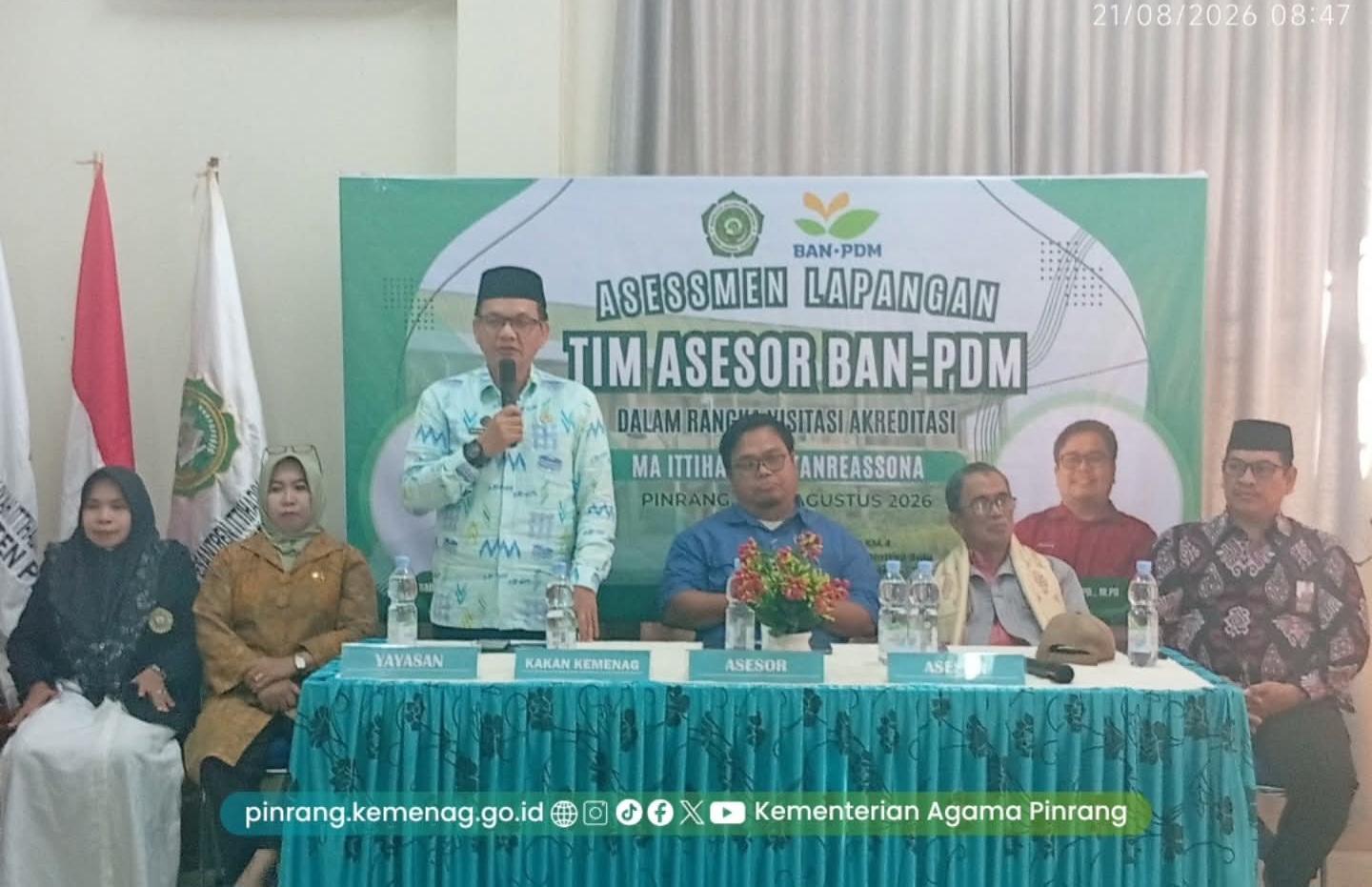 Visitasi Akreditasi MA Ittihadiyah Tanreassona, Kakan Kemenag Pinrang Dorong Peningkatan Mutu