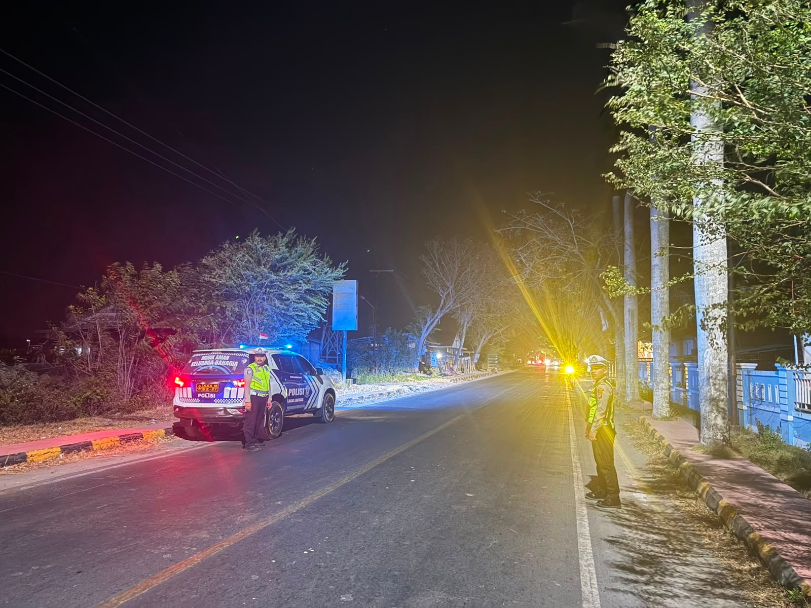 Patroli Blue Light Persempit Ruang Balap Liar, Satlantas Polres Majene Sasar Jalur Rawan