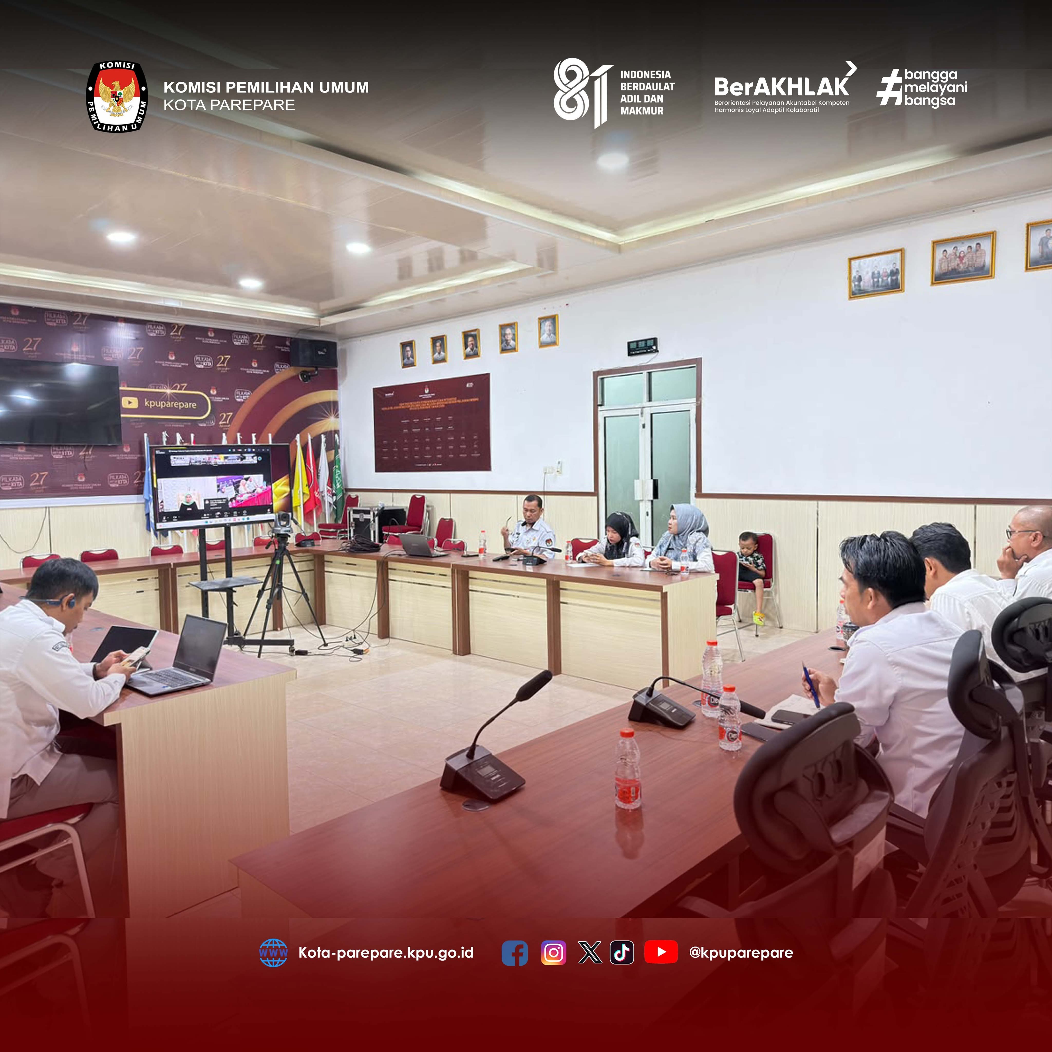 KPU Parepare Perkuat Tata Kelola Melalui Bimtek Maturitas SPIP