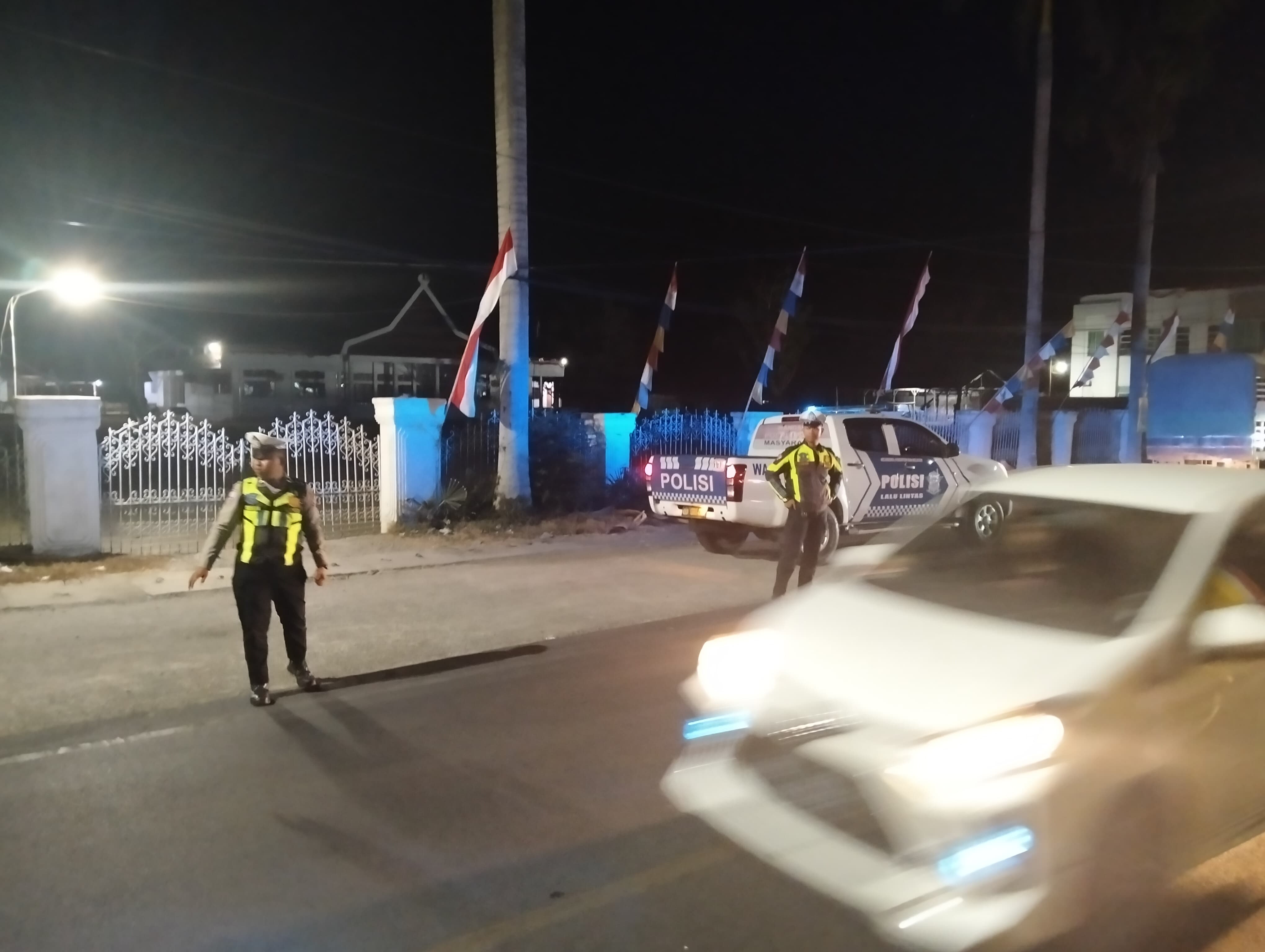 Patroli Blue Light Sat Lantas Polres Polman Sasar Lokasi Rawan Gangguan Kamtibmas