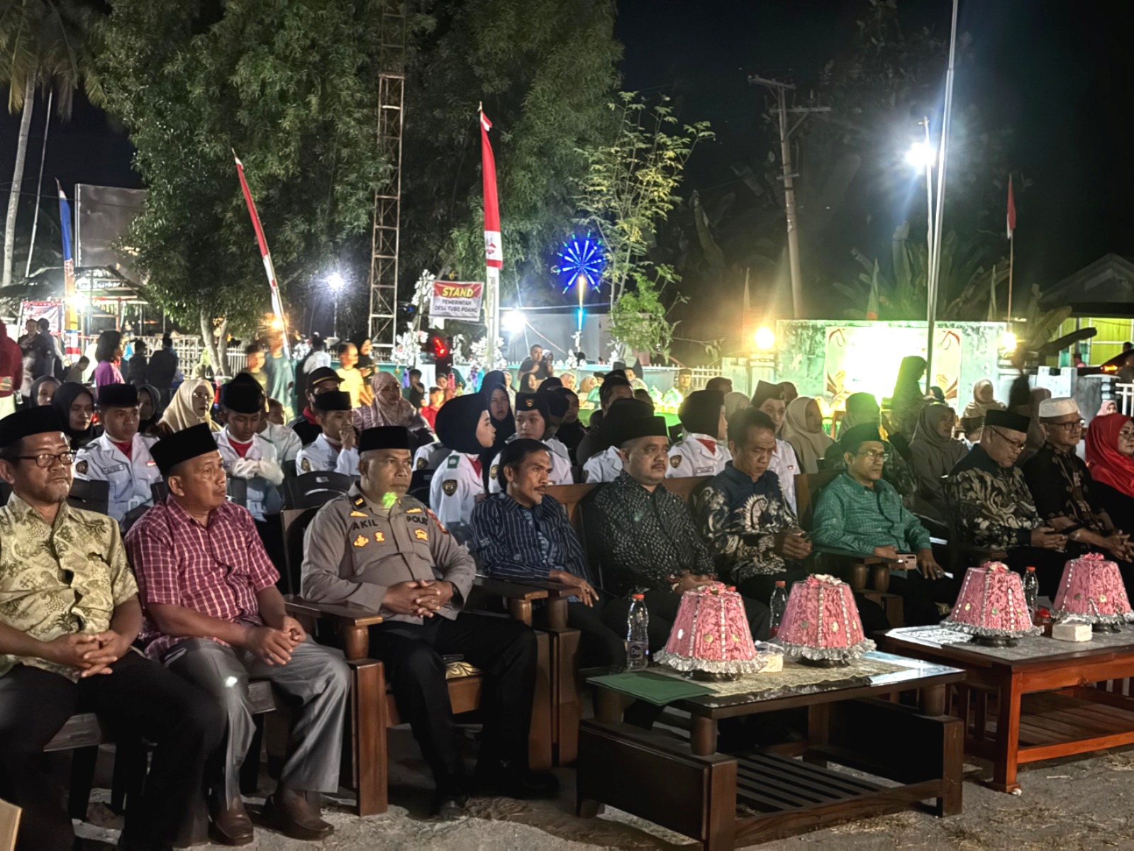 Pupuk Kebersamaan, Kapolsubsektor Tubo Sendana Hadiri Malam Ramah Tamah dan Syukuran HUT Kemerdekaan RI ke-81