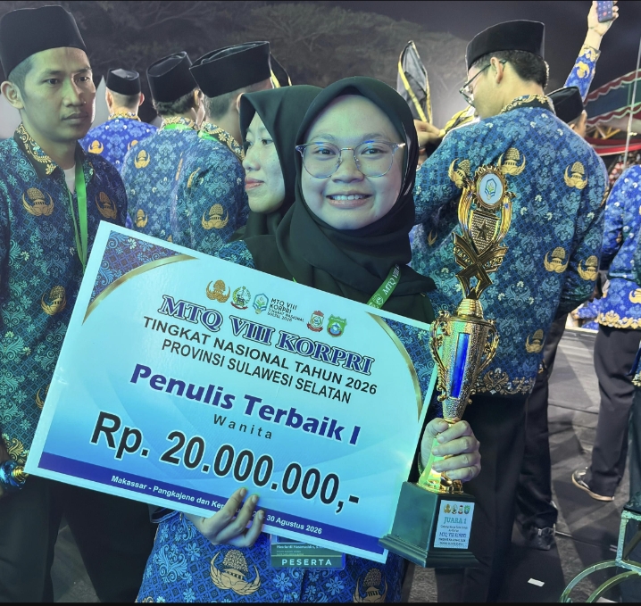 Hasrianti Hasanuddin Raih Juara I KTIQ MTQ Korpri Nasional 2026