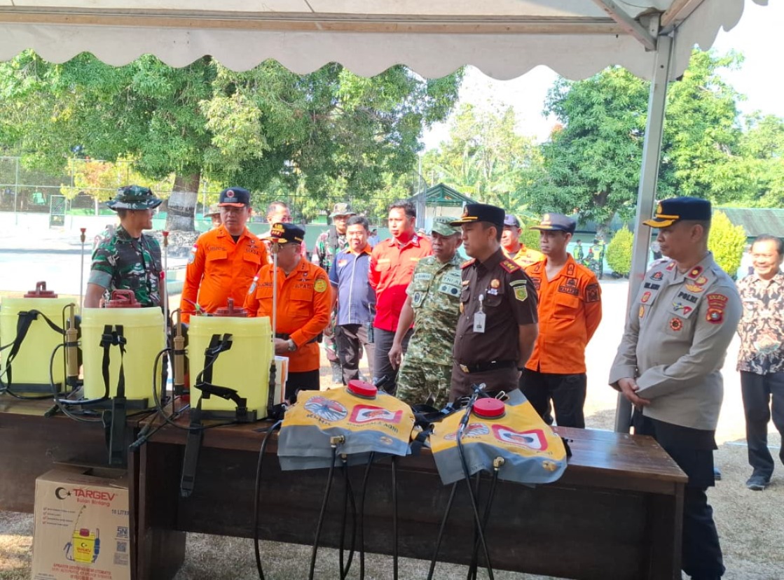Wakapolres Majene Hadiri Apel Gelar Pasukan dan Simulasi Penanganan Karhutla di Kodim 1401