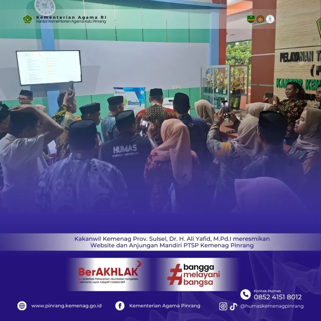 KOMITMEN KEPEMIMPINAN DIGITAL Kantor Kementerian Agama Kabupaten Pinrang (Testimoni atas Refleksi Satu Tahun SIPASENG)