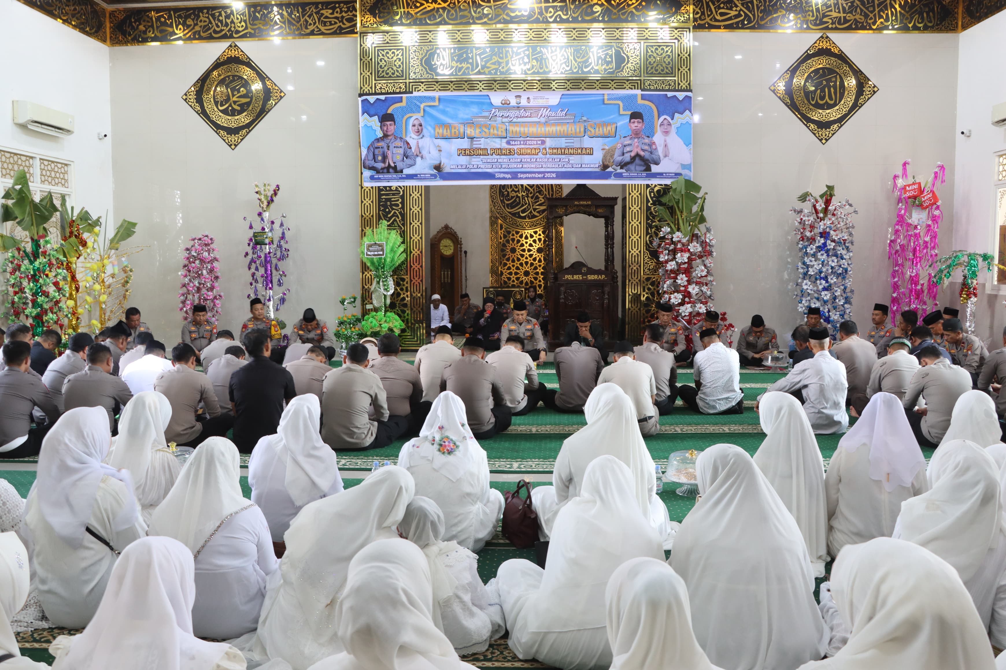 Maulid di Polres Sidrap, Akhlak Rasulullah Jadi Landasan Pelayanan kepada Masyarakat