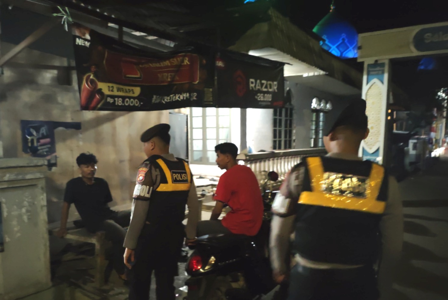 Patroli Malam Sat Samapta Polres Majene Sasar Titik Keramaian, Cegah Gangguan Kamtibmas