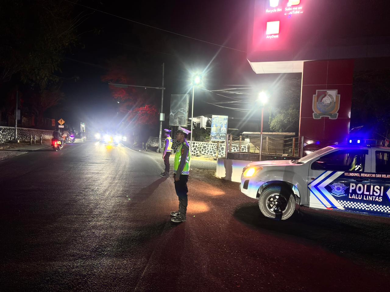 Antisipasi Balap Liar dan Pelanggaran, Satlantas Polres Majene Intensifkan Blue Light Patrol hingga Dini Hari