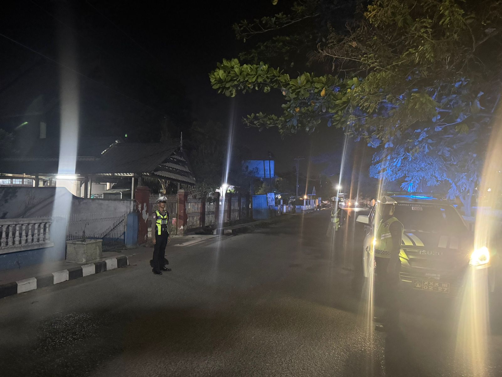 Cegah Pelanggaran dan Balap Liar, Satlantas Polres Majene Intensifkan Patroli Blue Light