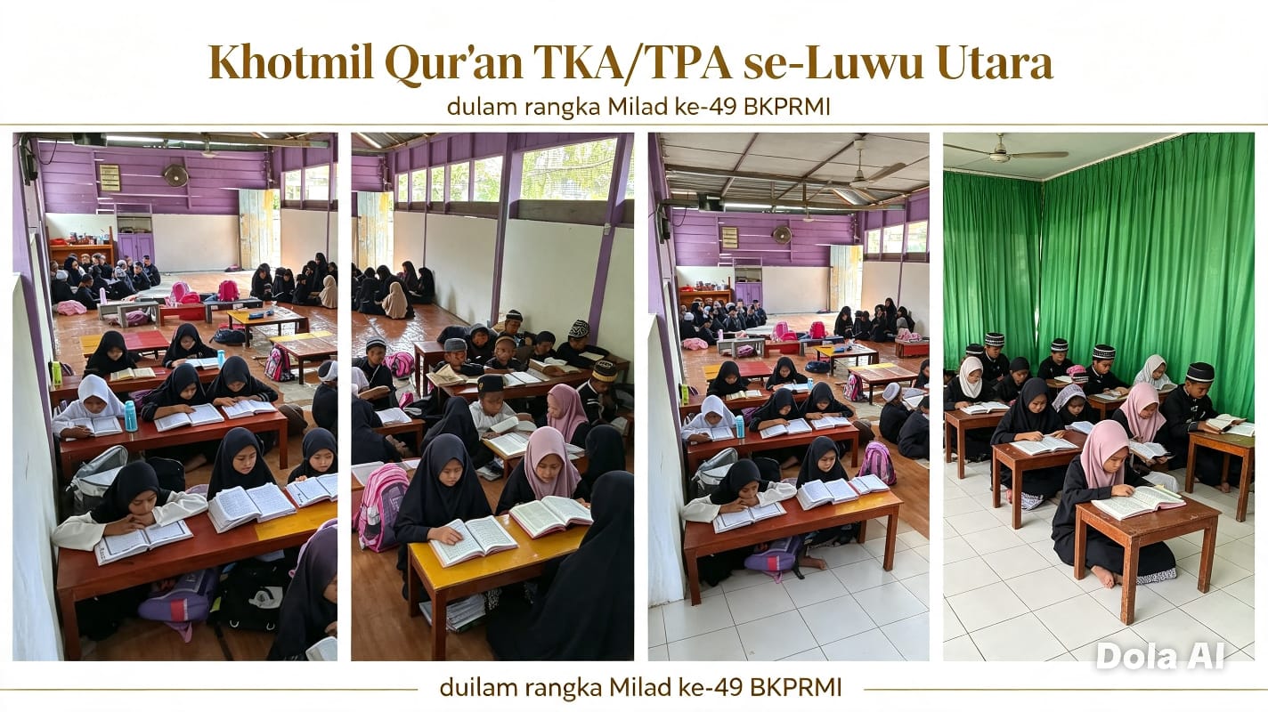Membumikan Ayat Suci di Bumi La Maranginang, Ratusan TKA/TPA se-Luwu Utara Gelar Khotmil Qur’an BKPRMI