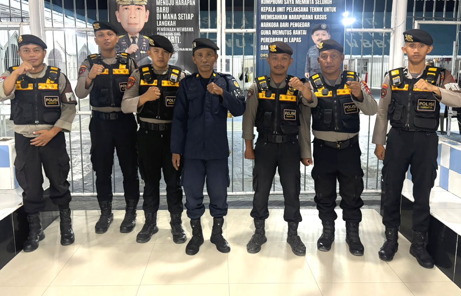Patroli Malam Samapta Polres Majene Sasar Rutan Kelas II B Majene, Pastikan Situasi Tetap Kondusif