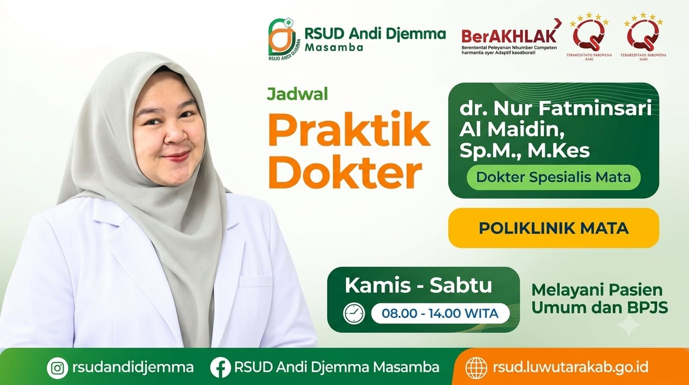 Tingkatkan Mutu Layanan Kesehatan Mata, RSUD Andi Djemma Masamba Resmi Hadirkan Dokter Spesialis Baru