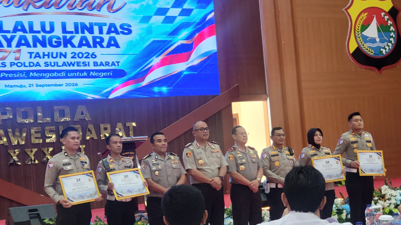 Syukuran Hari Lalu Lintas Bhayangkara ke-71, Satlantas Polman Raih Terbaik I Bidang Operasional dan Pembinaan