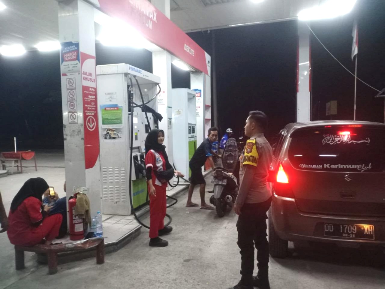 Patroli Malam Antisipasi Gangguan Kamtibmas, Polsek Banggae Sisir Sejumlah Lokasi Rawan