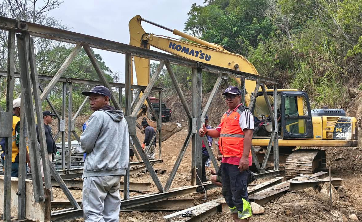 Usulan Bupati Luwu Utara Ditindaklanjuti, PU Bina Marga Sulsel Kebut Pemasangan Jembatan Bailey di Seko