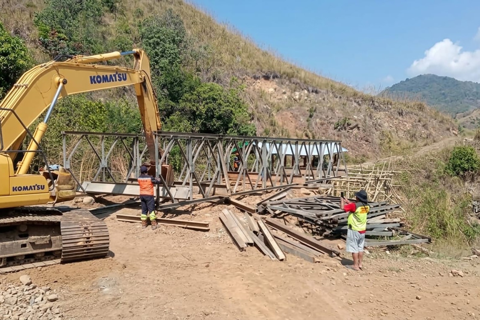 Pemasangan Jembatan Bailey Seko Dipercepat, Ditarget Oktober Sudah Fungsional