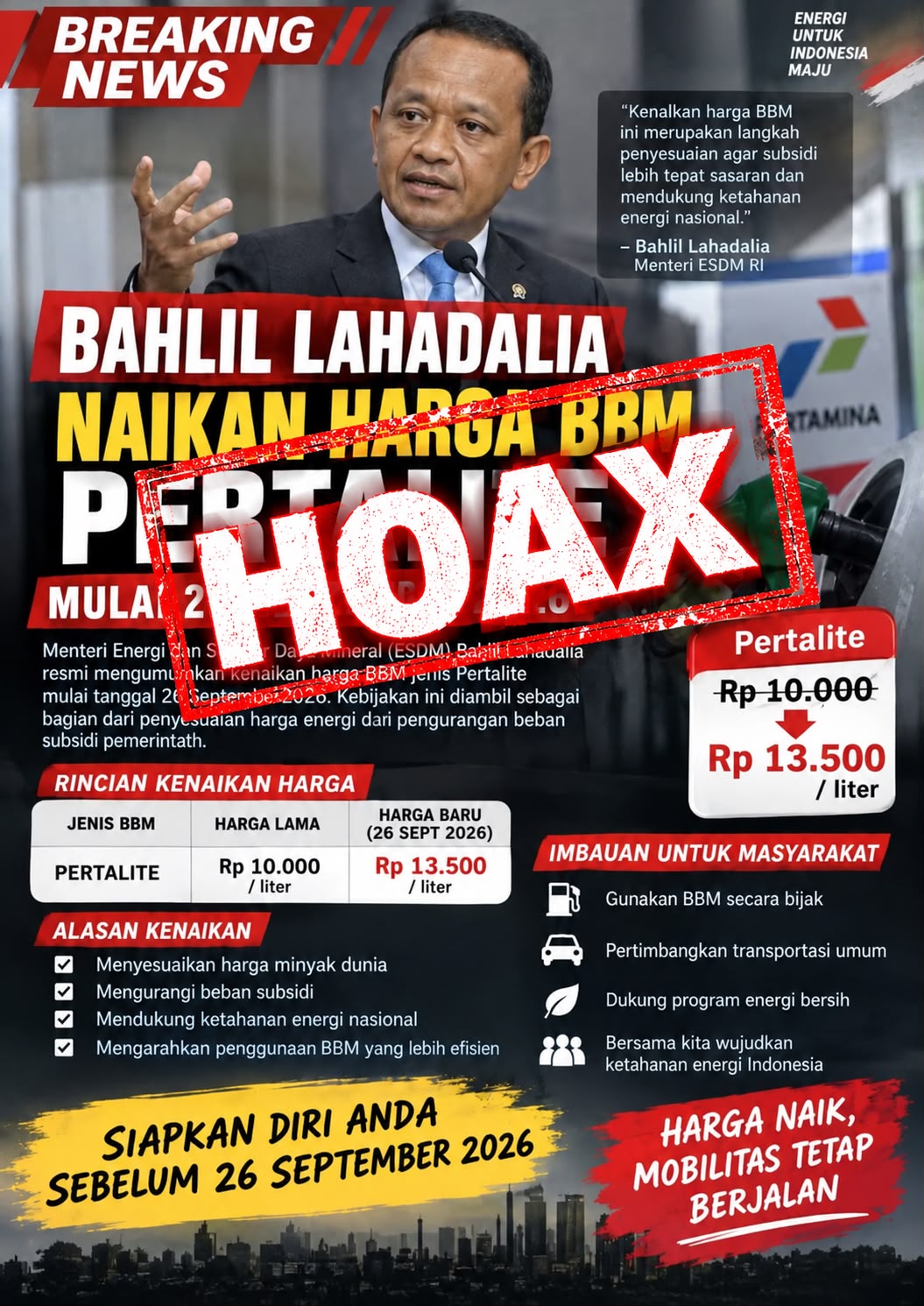 Pertamina Patra Niaga Regional Sulawesi Imbau Masyarakat Tidak Terpengaruh Informasi Hoaks Kenaikan Harga Pertalite