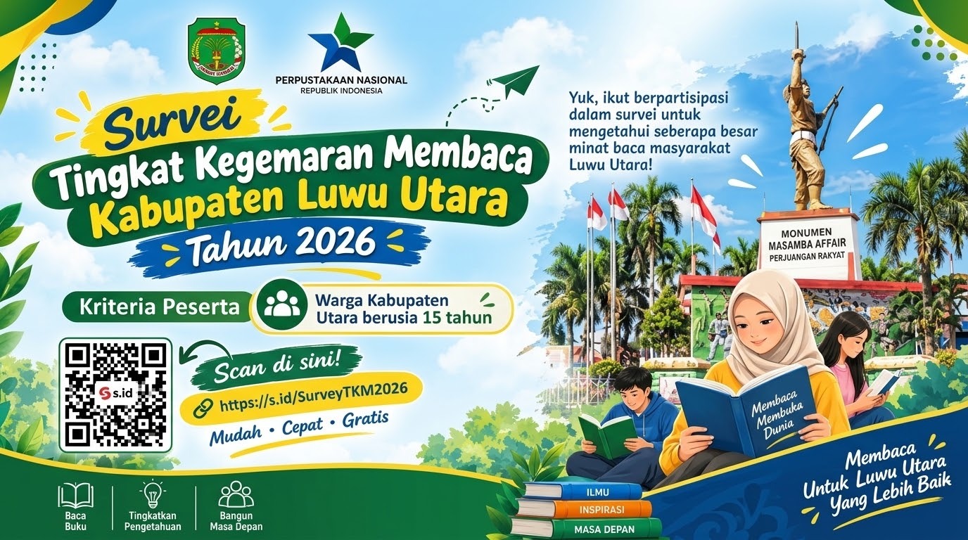 Tingkatkan Literasi, Dispersipda Luwu Utara Ajak ASN Sukseskan Survei Kegemaran Membaca 2026