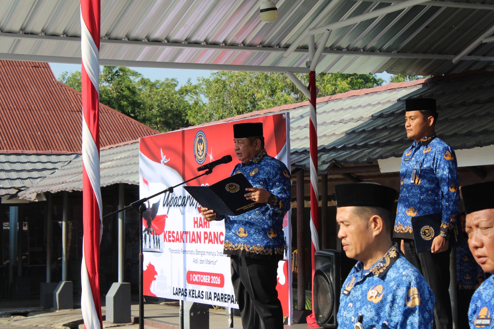 Kakanwil Ditjenpas Sulsel Pimpin Upacara Hari Kesaktian Pancasila, Sapa 500 Lebih Warga Binaan di Lapas Parepare