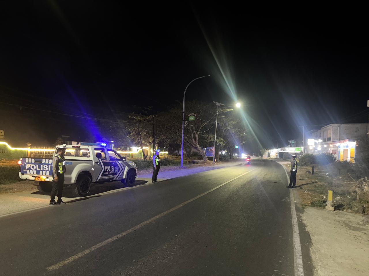 Cegah Pelanggaran dan Kejahatan Jalanan, Satlantas Polres Majene Intensifkan Blue Light Patrol