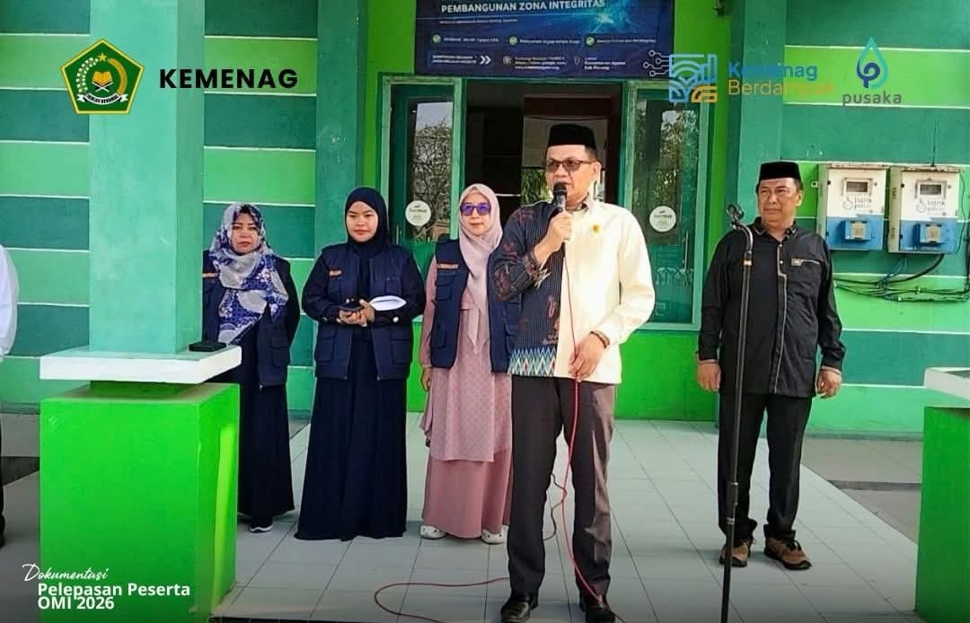 Kakan Kemenag Pinrang Lepas Delegasi OMI ke Tingkat Provinsi