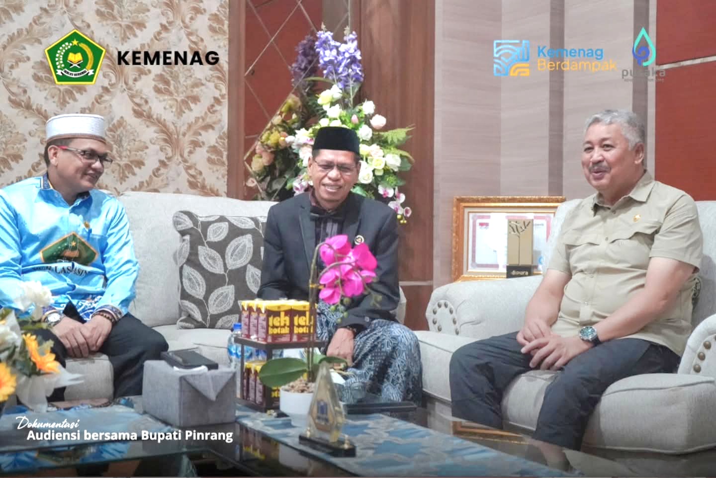 Kakan Kemenag Pinrang Audiensi dengan Bupati Bahas Persiapan Maulid